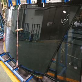 Tempered double curved glass